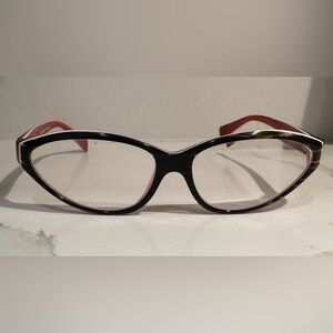 Alain Mikli France Eyeglasses Frames Red brown cat eye tortoiseshell AL10110009